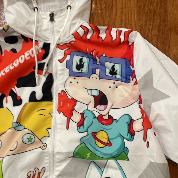 Members Only Nickelodeon Jacket size Large lightweight 2 pockets zip fro… - Picture 4 of 16
